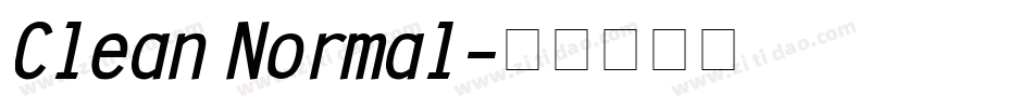 Clean Normal字体转换